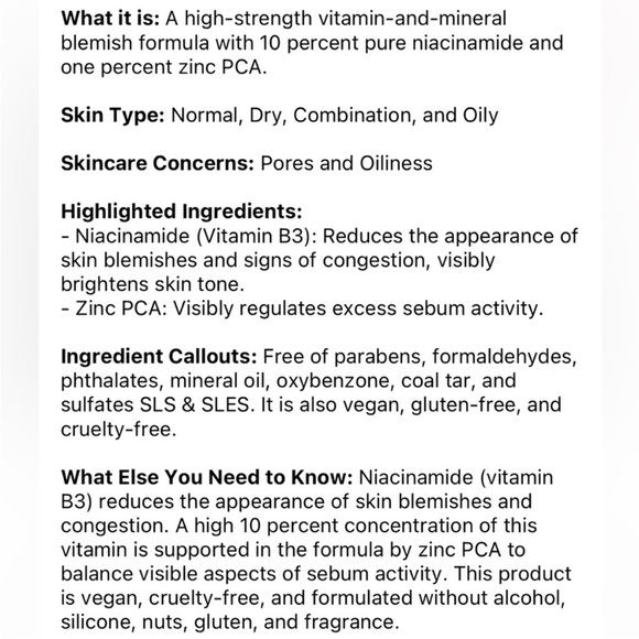 THE ORDINARY Niacinamide 10% + Zinc 1% 30 mL - Picture 7 of 7